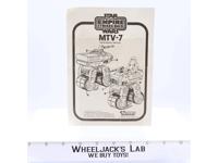 MTV-7 Multi-Terrain Vehicle Instruction Manual 1981 Star Wars ESB Kenner Vintage