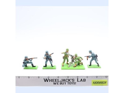 German Mortar & 3 Infantry Soldiers WWII 1971 Britains Deetail Action Figures