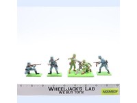 German Mortar & 3 Infantry Soldiers WWII 1971 Britains Deetail Action Figures