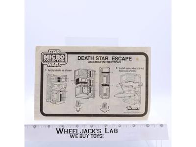 Death Star Escape Instructions Micro Collection ORIGINAL 1982 Star Wars