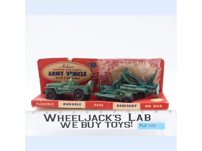 #318 Army Vehicle Jeep & Gun W/ 5 Soldiers 1958 Auburn Toy Soldiers NEW