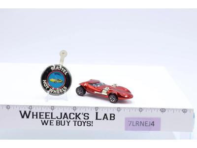Twinmill Spectraflame Red 1969 Redline Hot Wheels Mattel Vintage RL w/ Button