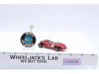 Twinmill Spectraflame Red 1969 Redline Hot Wheels Mattel Vintage RL w/ Button