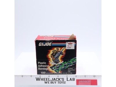 GI Joe Plastic Adhesive Bandages Box of 100 Hasbro 1988 Band-Aid COMPLETE