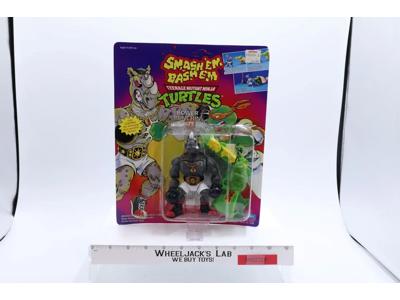Power Punchin' Rocksteady Teenage Mutant Ninja Turtles TMNT 1992 UNPUNCHED MOSC