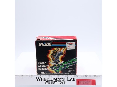 GI Joe Plastic Adhesive Bandages Box of 100 Hasbro 1988 Band-Aid COMPLETE
