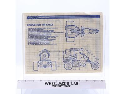 Dreadnok Tri-Cycle 1987 ORIGINAL Instructions/ Blueprints G.I. Joe Action Figure