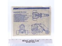 Dreadnok Tri-Cycle 1987 ORIGINAL Instructions/ Blueprints G.I. Joe Action Figure