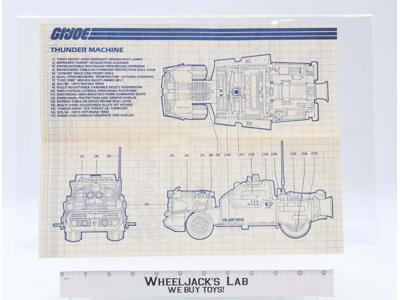 Thunder Machine 1986 ORIGINAL Instructions / Blueprints G.I. Joe