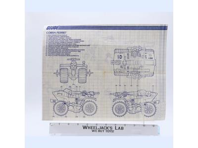 Cobra Ferret 1985 ORIGINAL Instructions Blueprints G.I. Joe Hasbro