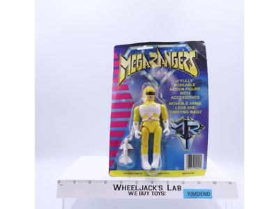 Yellow Ranger Mega Rangers MR 6" Fully Poseable Moveable Bootleg MOSC w/Cardback
