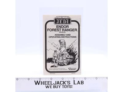 Endor Forest Ranger Instructions 1984 Star Wars Kenner Vintage