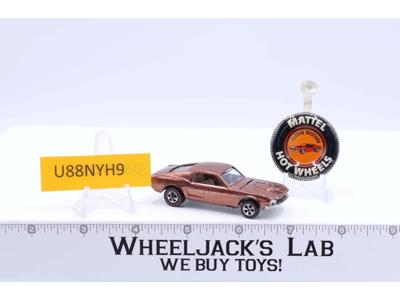 Custom Mustang Copper 1968 Redline Hot Wheels Mattel Vintage RL WITH BUTTON