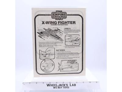 X-wing Fighter Assembly Instructions ORIGINAL Kenner 1982 Star Wars ESB