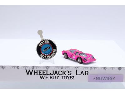 Porsche 917 Hot Pink 1970 1969 Redline Hot Wheels Mattel Vintage RL W/ Button