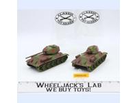 Lot of 2 Camo Russian T34 Tanks WWII Plastic Toy Soldiers CTS 7" Long NEW
