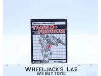 Hot Spot Action Figure Vintage Instruction Manual 1986 Hasbro G1 Transformers