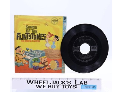 Songs of the Flintstones Book and 45 Little Golden Record 1961 Hanna-Barbera