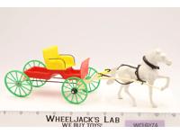Plastic Buckboard Wagon w/ 3.75" Tall Horse Western Cowboy Unbranded Toy