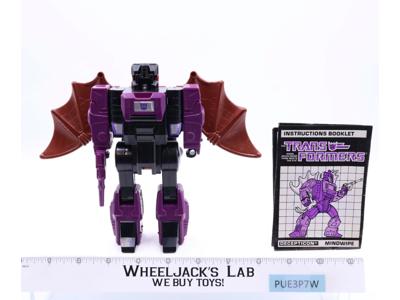 Mindwipe 100% Complete Vintage 1987 G1 Transformers Hasbro Action Figure