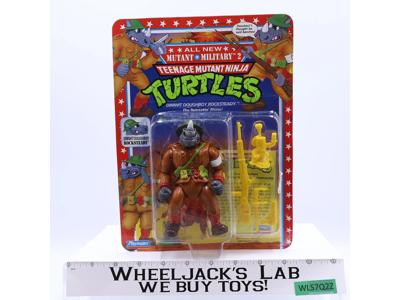 Dimwit Doughboy Rocksteady Turtles TMNT Military 2 1992 Playmates Unpunched MOSC