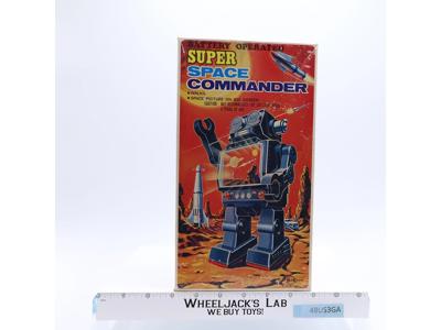 Super Space Commander Battery Operated W/Box & Insert BLUE Action Figure WORKS