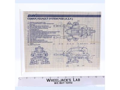 Cobra Assault System POD (A.S.P.)1984 ORIGINAL Instructions Blueprints G.I. Joe