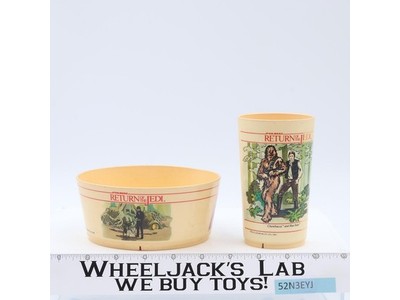 Star Wars ROTJ Cup Cup and Bowl 1983 Deka Plastic Vintage