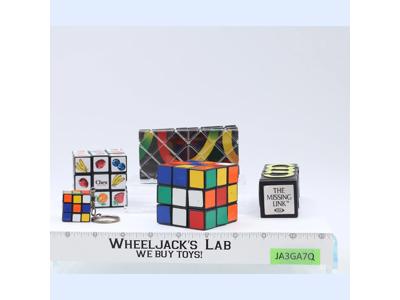 Lot of 5 Puzzle Rubik's Cubes / Twisters Puzzles 1980s Milton Bradley Vintage