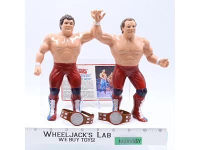 British Bulldogs Dynamite Kid Davey Boy W/Belts & File WWF 1986 LJN 8" Wrestling