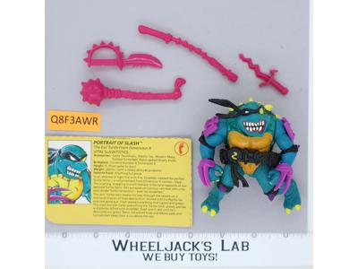 Slash 100% Complete Teenage Mutant Ninja Turtle TMNT Playmates 1990 Vintage