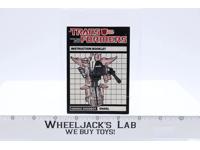Snarl Action Figure Instruction Manual Booklet 1985 Hasbro G1 Transformers