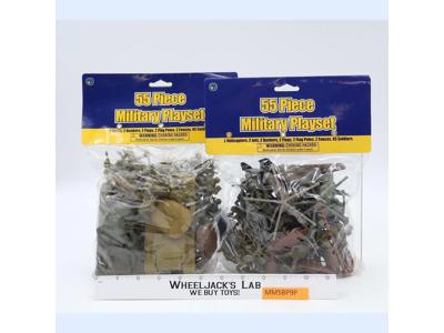 Set of 2 55pc Military Playsets Wal-Mart Brand Plastic Toy Soldiers NEW SEALED