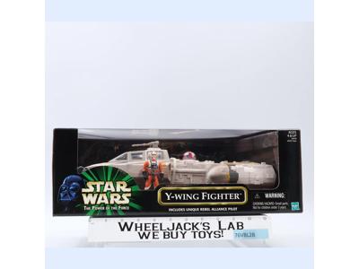 Y-Wing Fighter Star Wars Power of the Force POTF with Pilot 1999 Hasbro NEW MISB