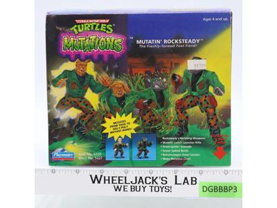 Mutatin' Rocksteady TMNT Mutations 1992 Playmates Action Figure NEW MISB SEALED