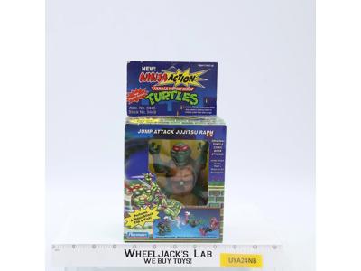 Jump Attack Jujitsu Raph Ninja Action TMNT 1993 Playmates Figure NEW MISB SEALED