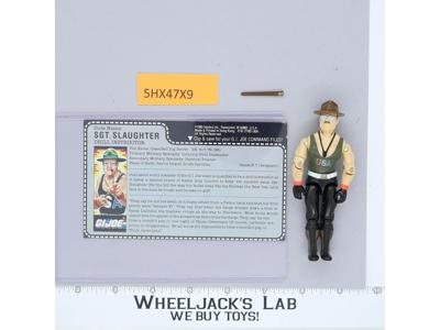 Sgt. Slaughter V1 RED CARD BACK Complete G.I. Joe 1986 Hasbro Vintage Figure