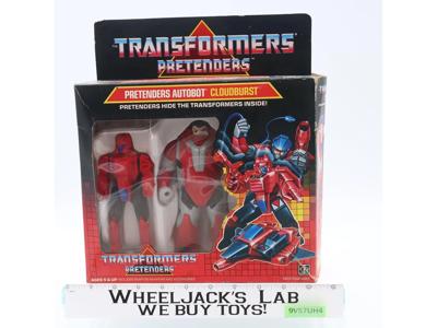 Cloudburst Pretender COMPLETE W/Box & Insert G1 Transformers UNUSED STISCKERS
