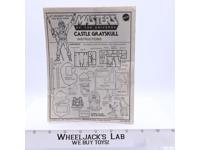 Castle Grayskull Instructions MOTU Masters Of The Universe 1981 Vintage