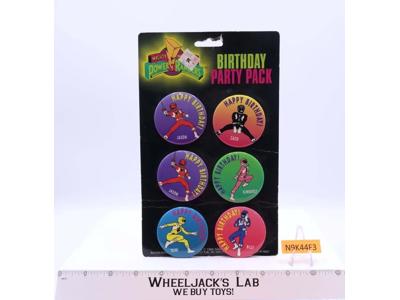 Birthday Party Pack 6 Pins/Badges Power Rangers 1994 Button Exchange