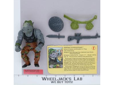 Rocksteady HARD HEAD 100% Complete Teenage Mutant Ninja Turtles 1988 Playmates
