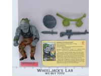 Rocksteady HARD HEAD 100% Complete Teenage Mutant Ninja Turtles 1988 Playmates