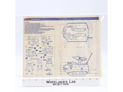 Warthog A.I.F.V. 1988 ORIGINAL Instructions / Blueprints G.I. Joe Hasbro Vehicle
