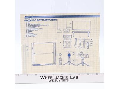 Bivouac Battlestation 1984 ORIGINAL Instructions Blueprints G.I. Joe Hasbro