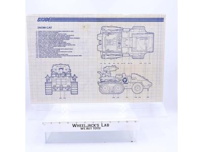 Snow Cat 1985 ORIGINAL Instructions Blueprints G.I. Joe Hasbro Action Figure