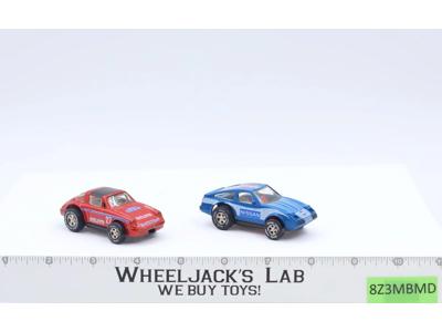 Blue Nissan 300ZX + Red Porsche 911 Targa #27 Darda Vintage Pull-Back Toy Cars