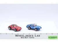 Blue Nissan 300ZX + Red Porsche 911 Targa #27 Darda Vintage Pull-Back Toy Cars