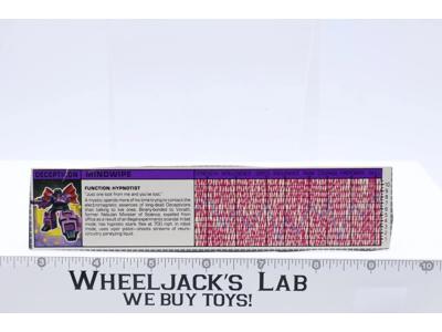 Mindwipe Action Figure Tech Spec 1986 Vintage Hasbro G1 Transformers
