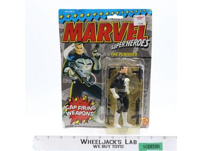 The Punisher Cap Firing Weapons Marvel Comics Super Heroes 1990 Toybiz NEW MOSC
