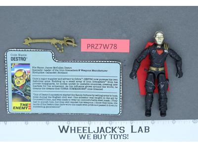 Destro V2 100% Complete G.I. Joe 1988 Hasbro Vintage Action Figure